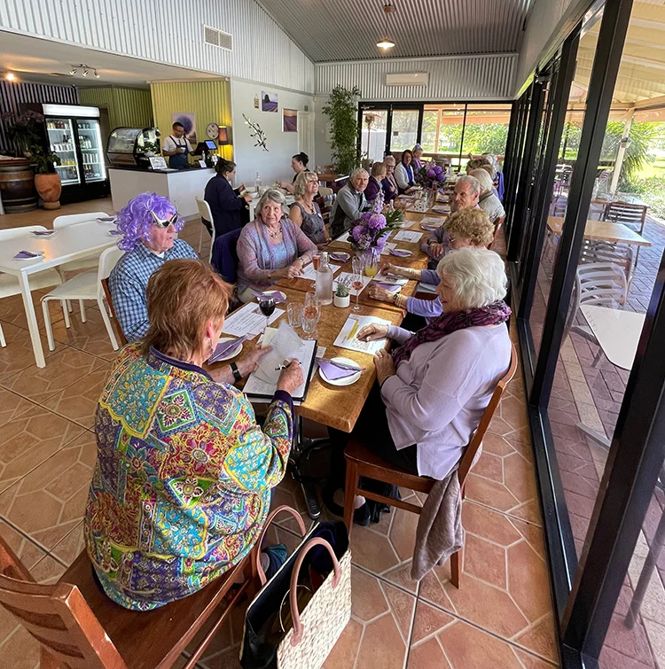 Purple morning tea